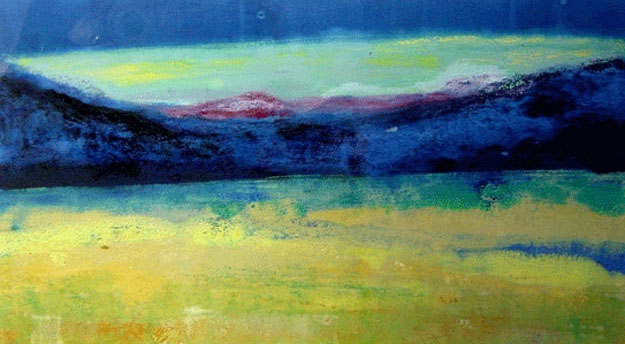 desert monotype print